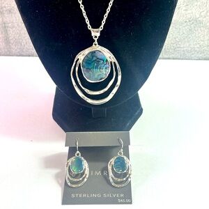 Primrose Dangle Earring 925 Sterling Silver With matching Necklace